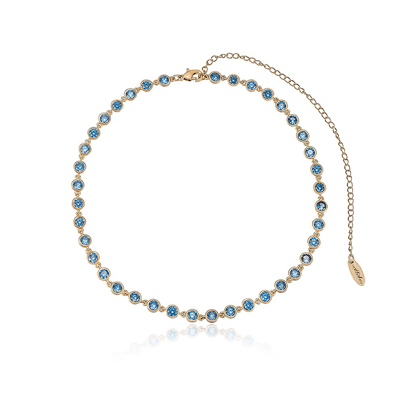 Crystal Disc Link Necklace
