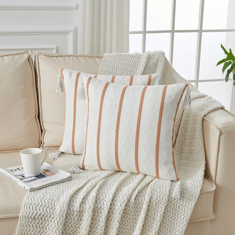 Boho Woven Decorative Pillow Cover (2 Pack)