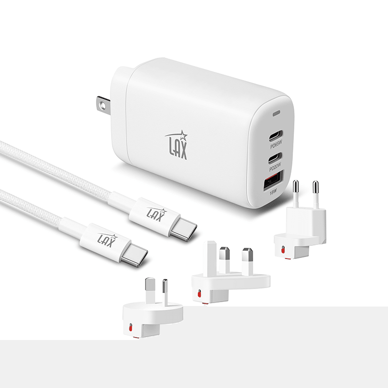 65W International Wall Charger with 2 USB-C Ports