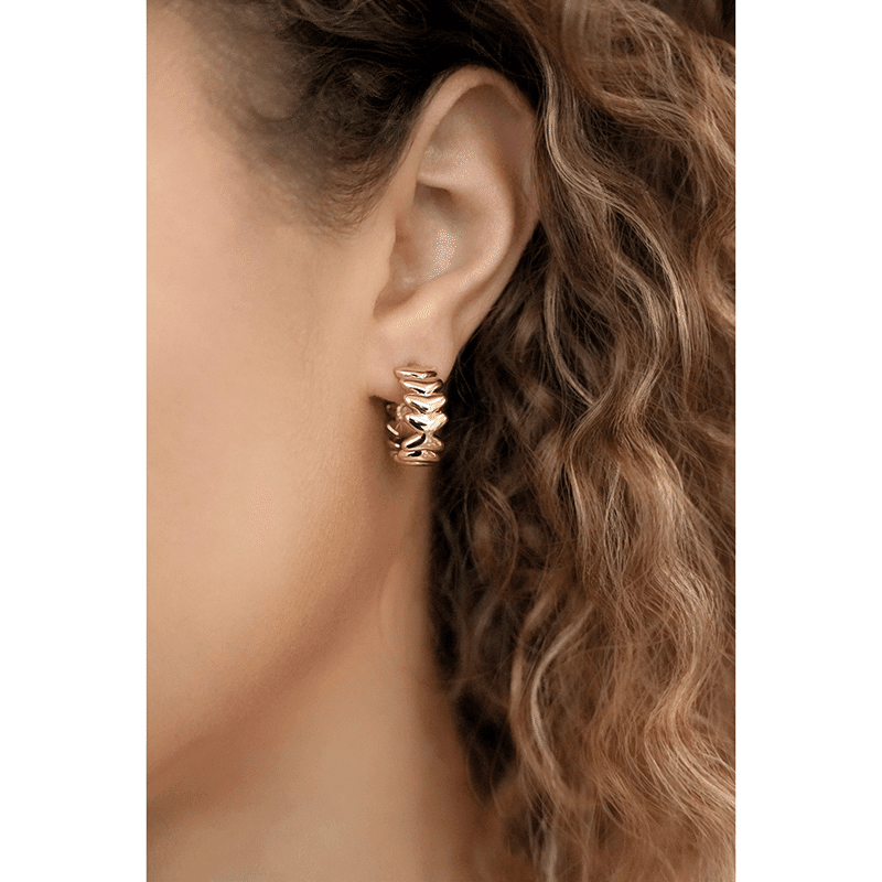 Small Metal Moderna Hoops