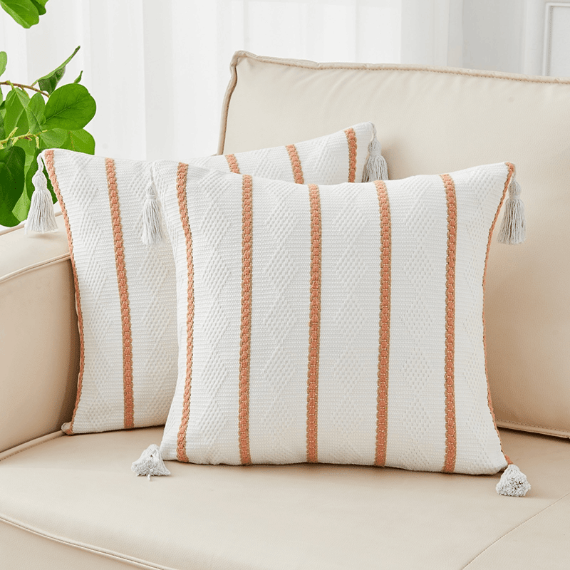 Boho Woven Decorative Pillow Cover (2 Pack)