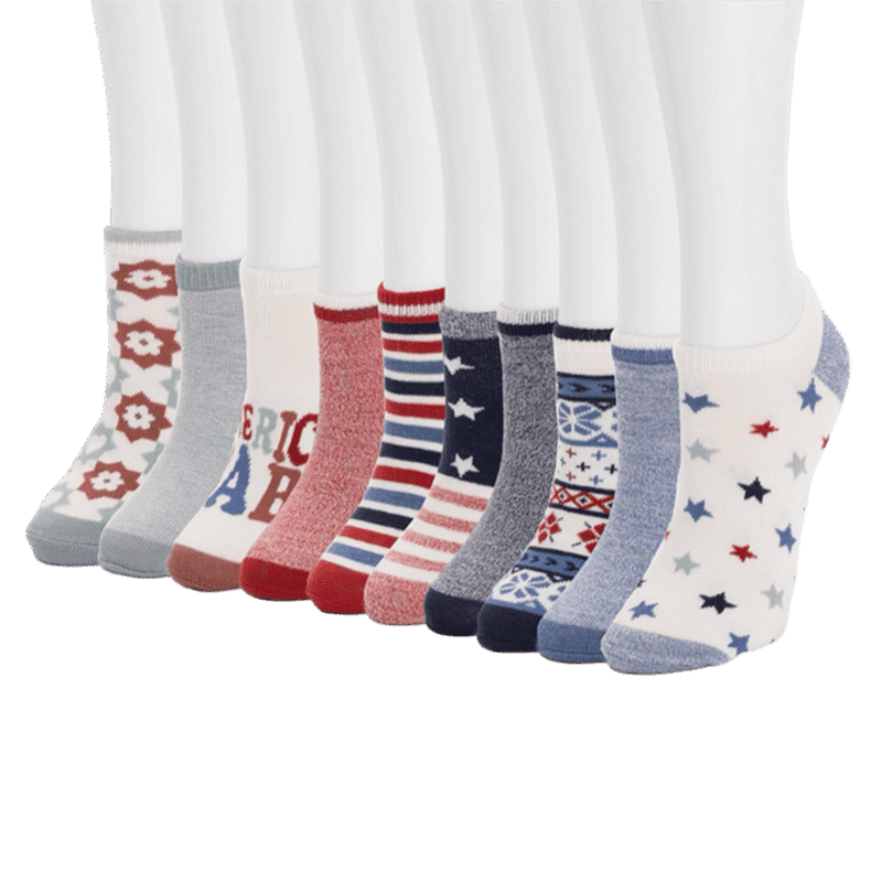 Women's 10 Pair Pack Low Cut Holiday Socks