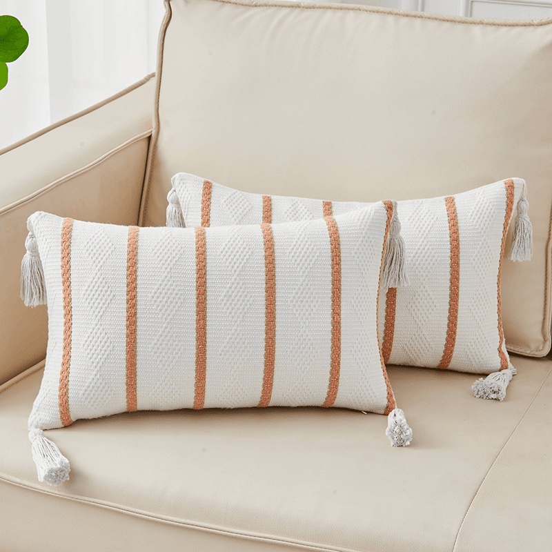 Boho Woven Decorative Pillow Cover (2 Pack)