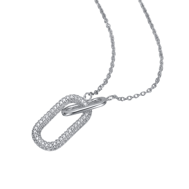 Gold Plated Interlocking Links Necklace