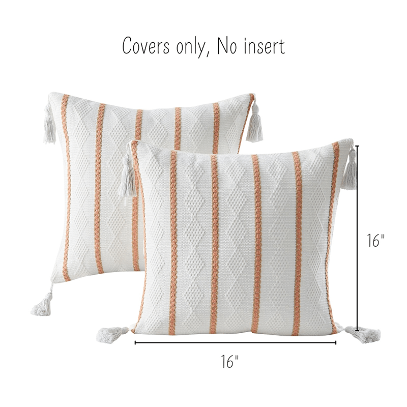 Boho Woven Decorative Pillow Cover (2 Pack)