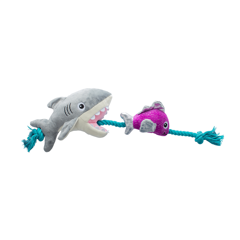 Shark Bait Plush Dog Toy