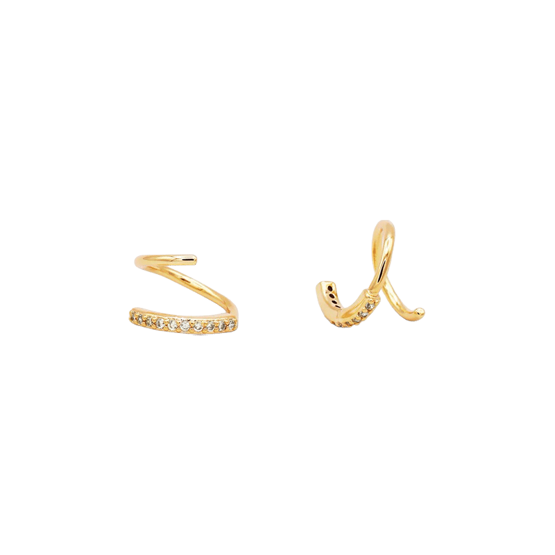 Pave Spiral - Gold Earrings