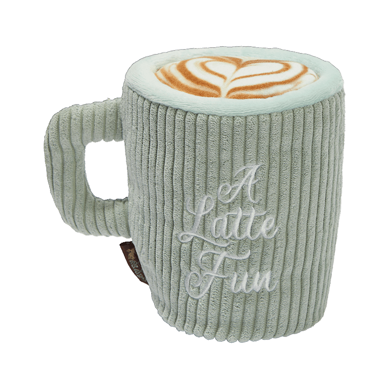 Latte Cup Plush Dog Toy