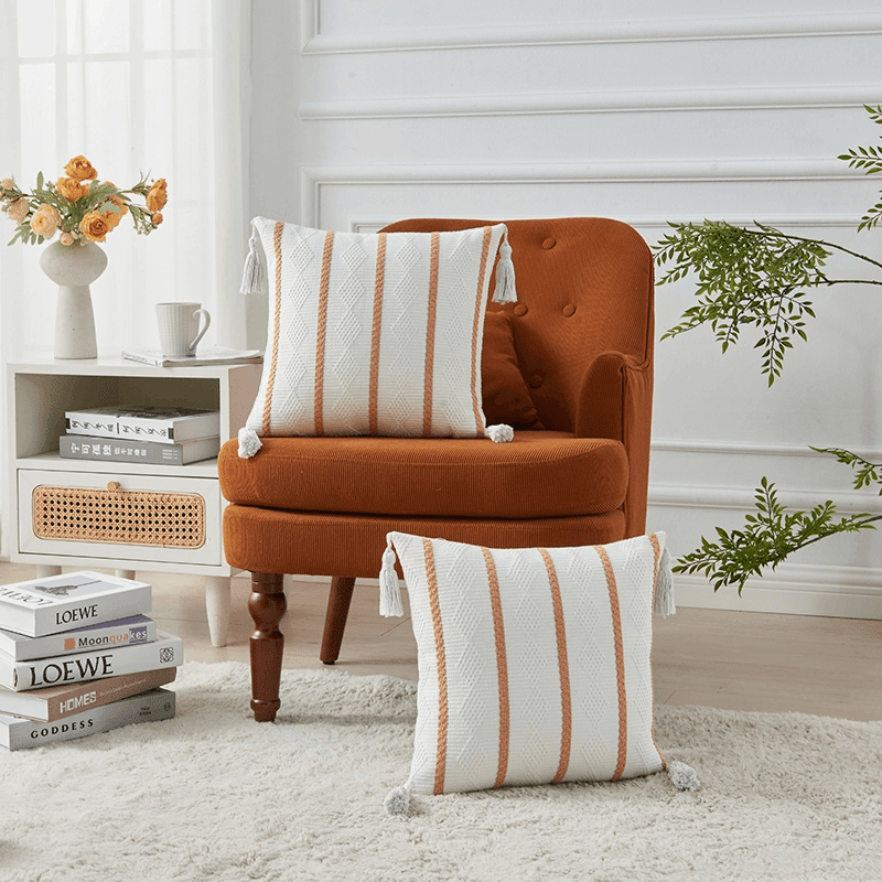 Boho Woven Decorative Pillow Cover (2 Pack)