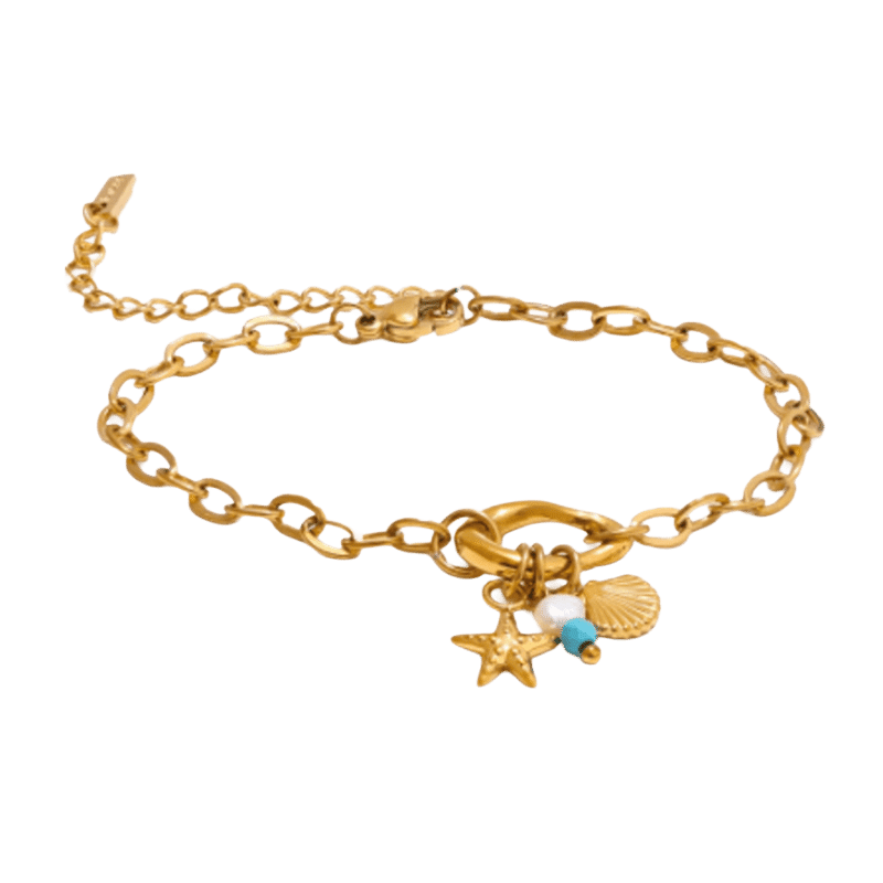 Stainless Steel Nori Charm Bracelet