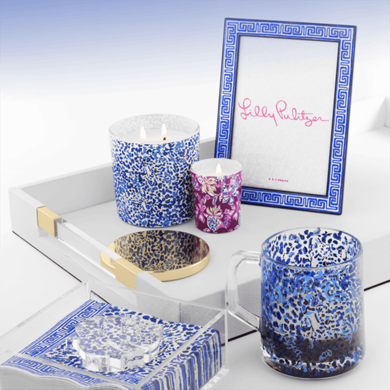 Glass Mug, Twisted Up - Blue