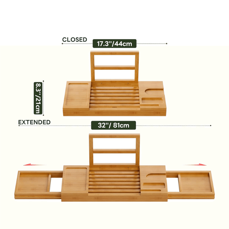 Expanding Bamboo Bath Caddy Tray
