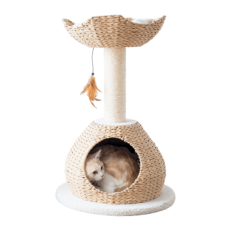 28" Walk Up Sustainable Handwoven Cat Tree