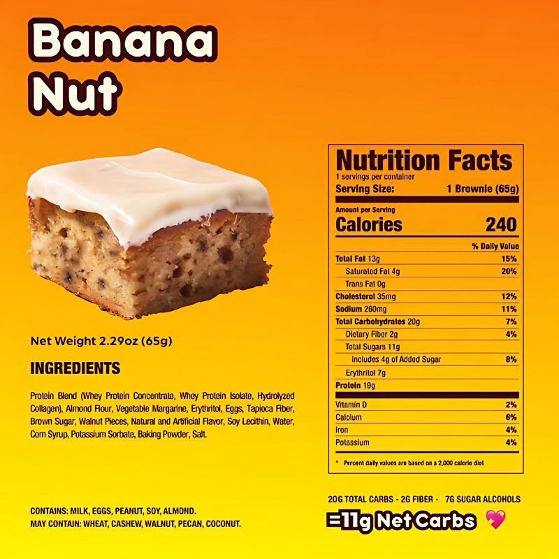 Banana Nut Brownie (4 Pack)