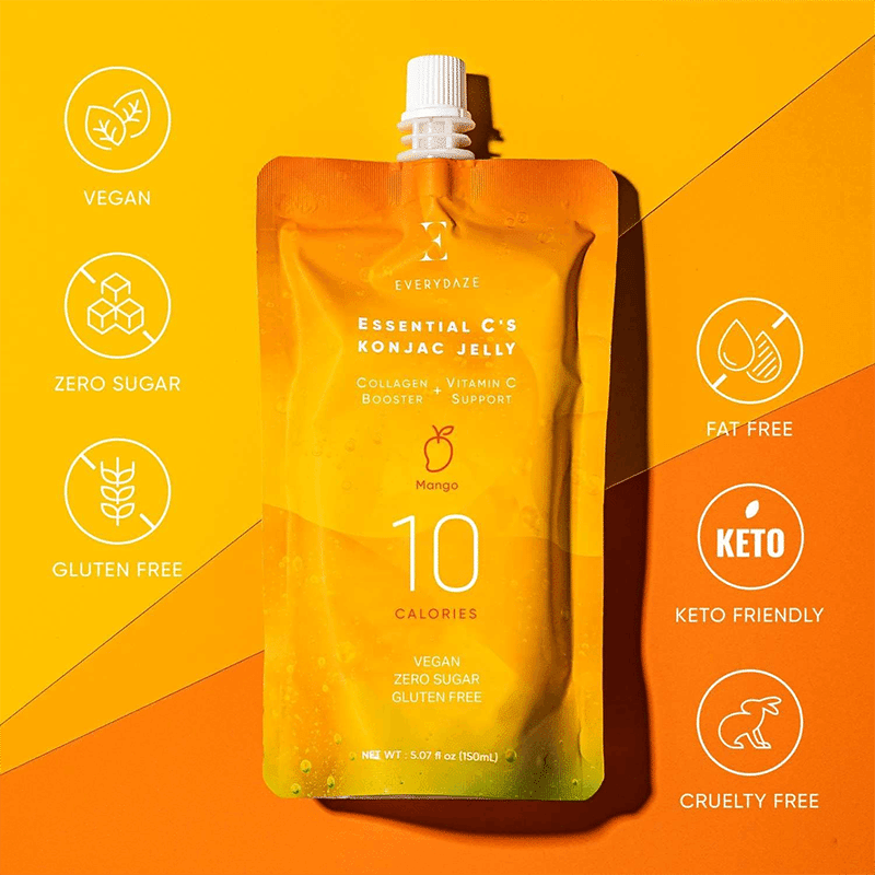 Essential C's Konjac Jelly with Collagen + Vitamin C - Mango (10 Pack)
