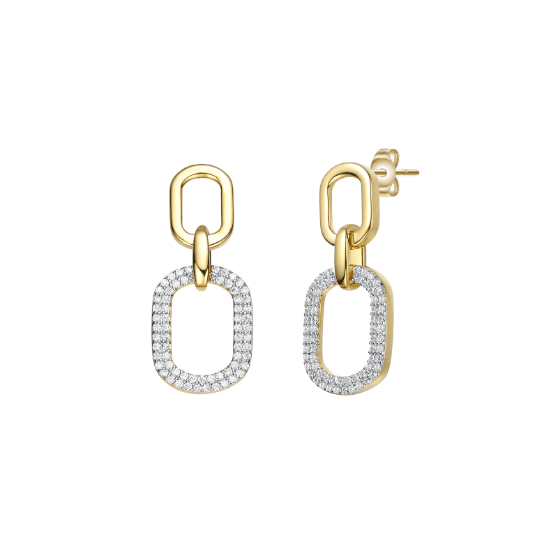 Picture of 14K Gold Plated Link Earrings