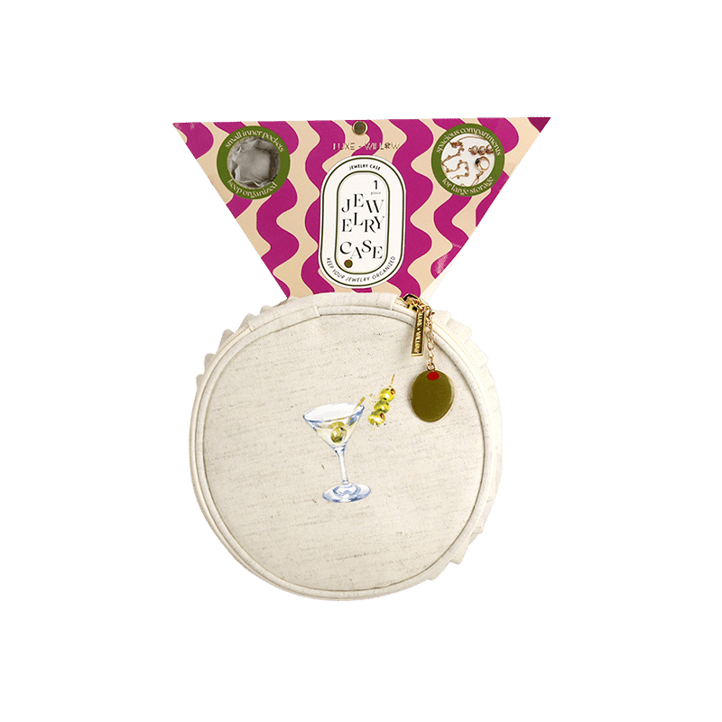 Luxe & Willow Luxe Tini Canvas Travel Jewelry Case