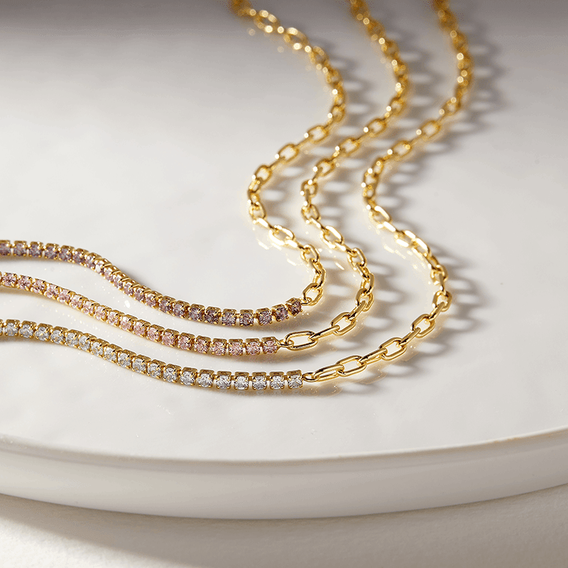 Isabella Mini Birthstone Tennis Necklace