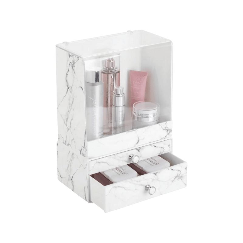 Set of 2 Stacking Cosmetic Organizers