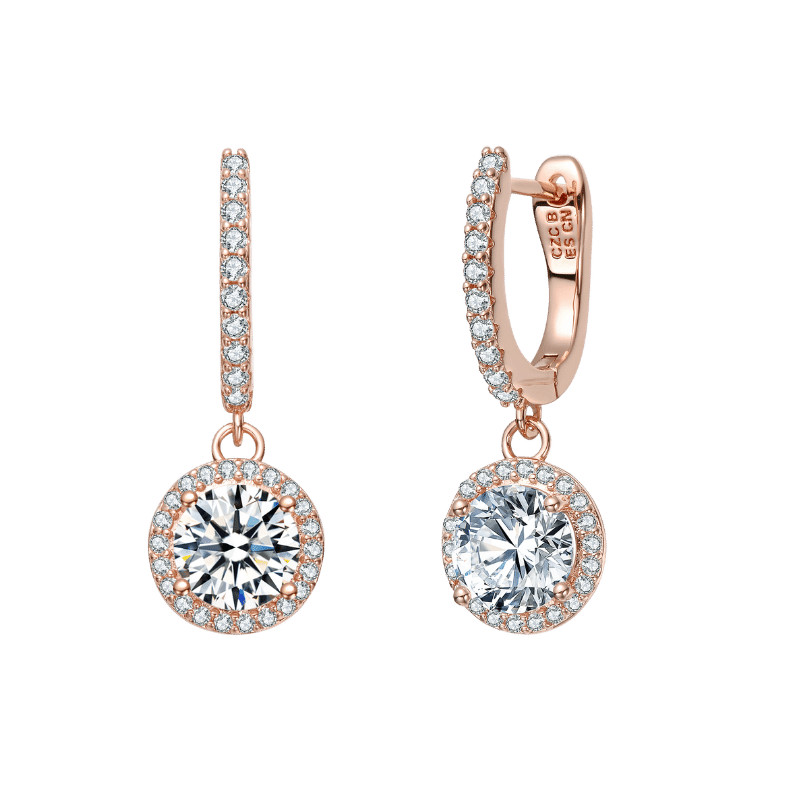 18K Rose Gold Plated Brass Earrings