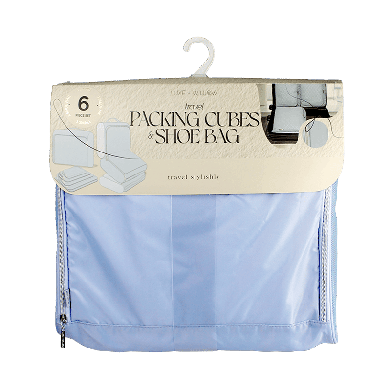 Luxe & Willow Core 6 Piece/Compartment Packing Organizer- Mist