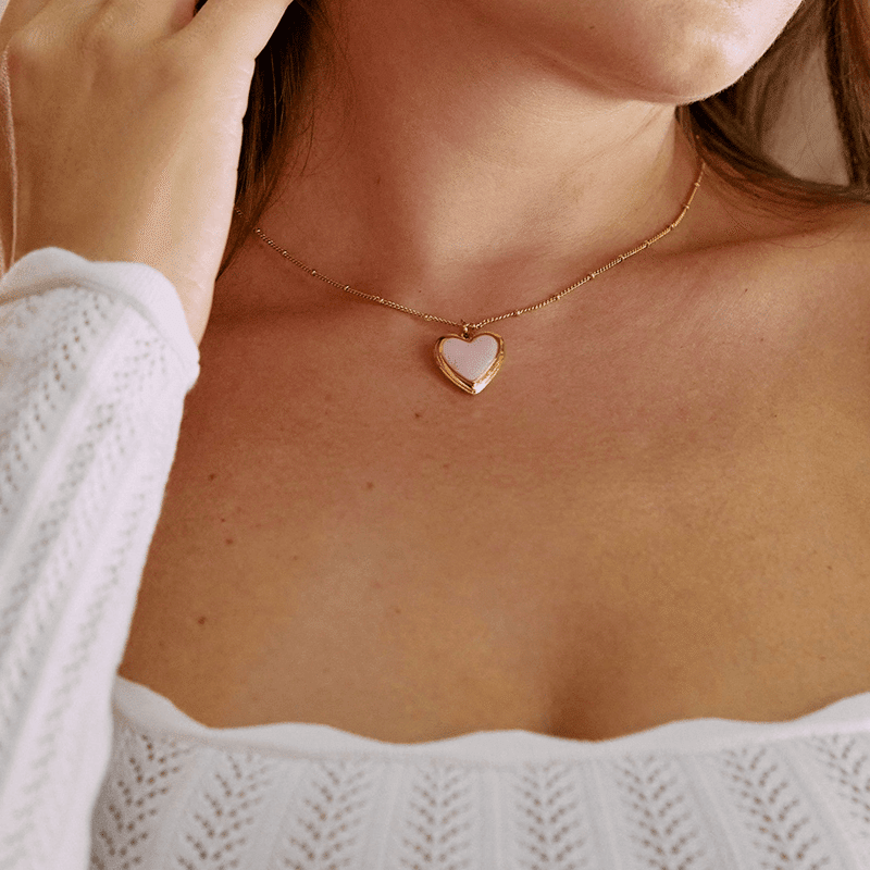 Isla Heart Enamel Locket