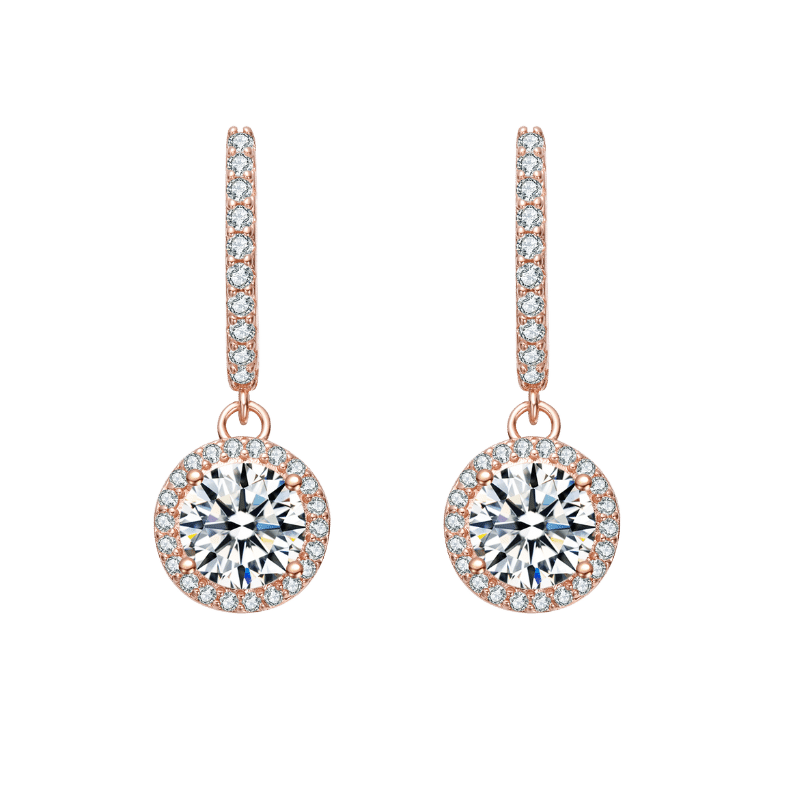 18K Rose Gold Plated Brass Earrings