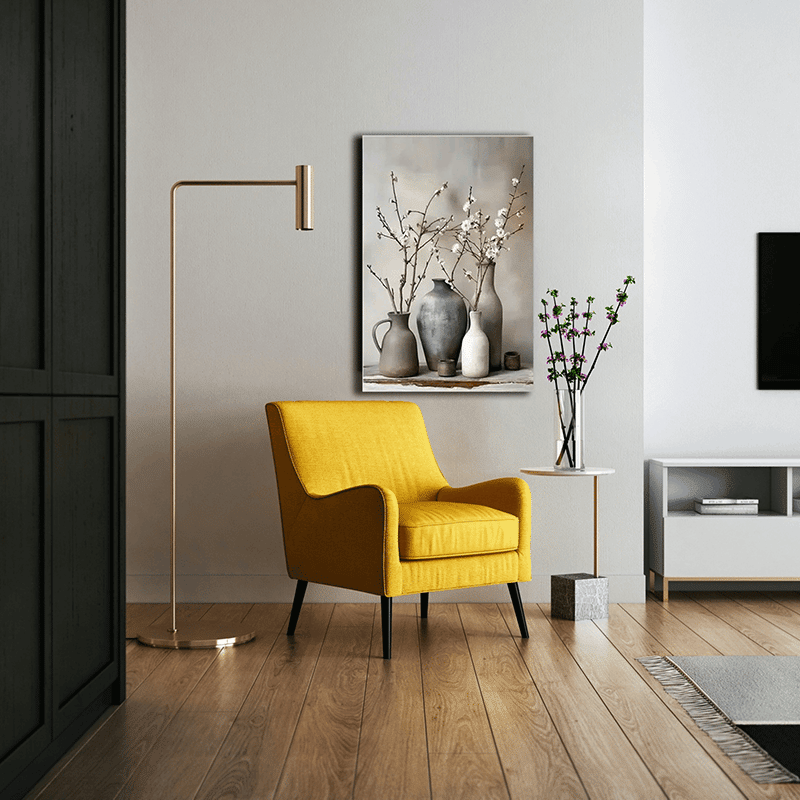 Botanical Plum Blossom Ready to Hang Canvas Wall Art