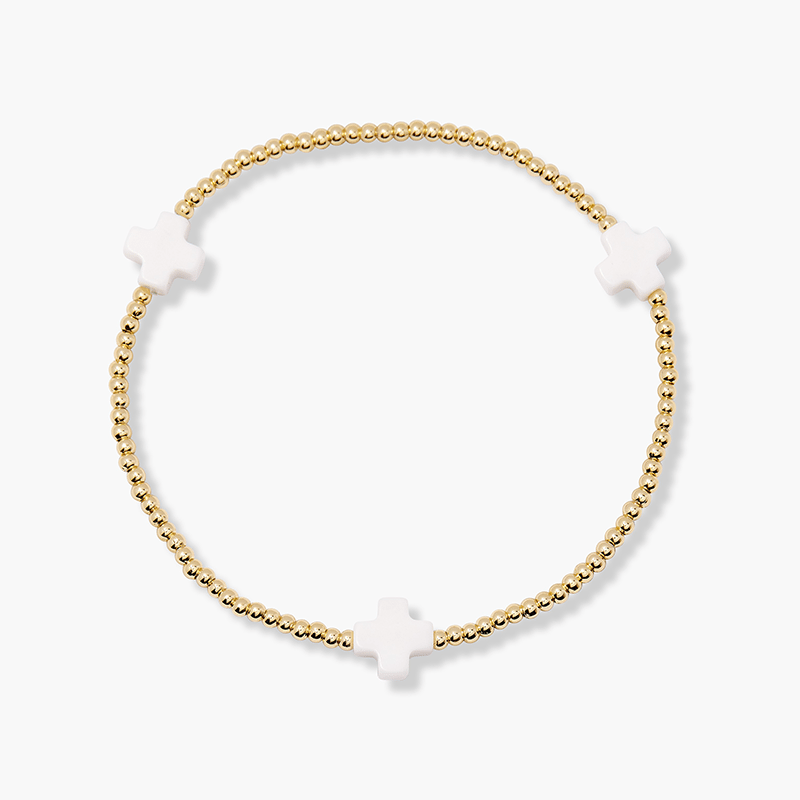 Rylee Enamel Cross Bracelet