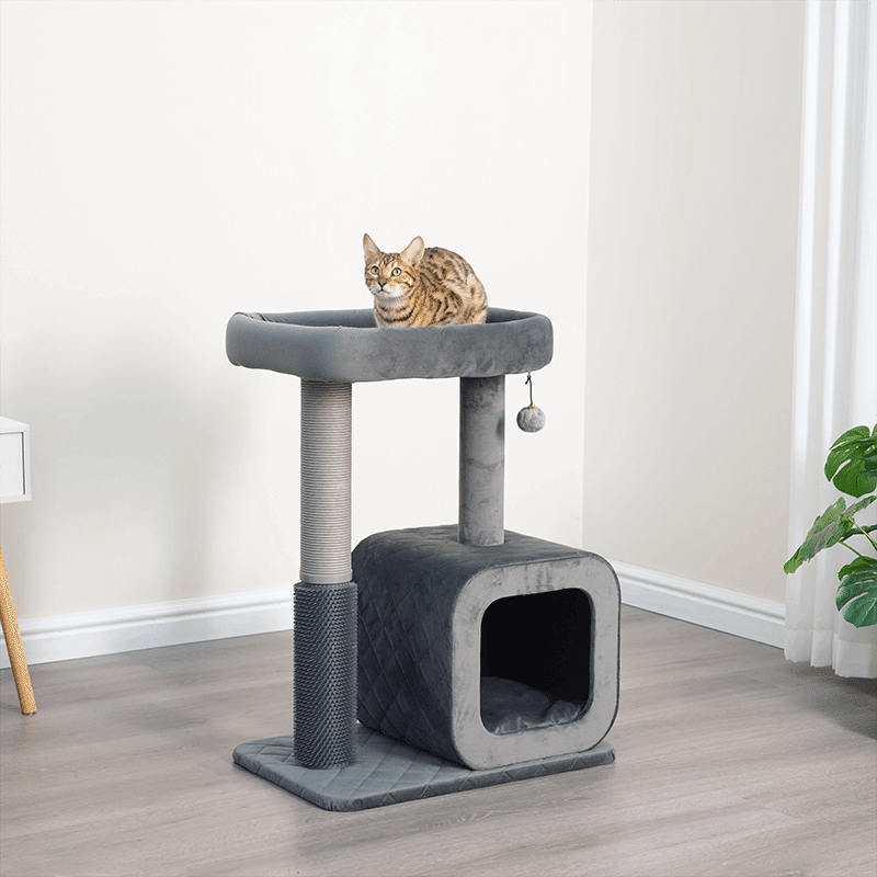 Eclipse Quilted Velvet Cat Tree