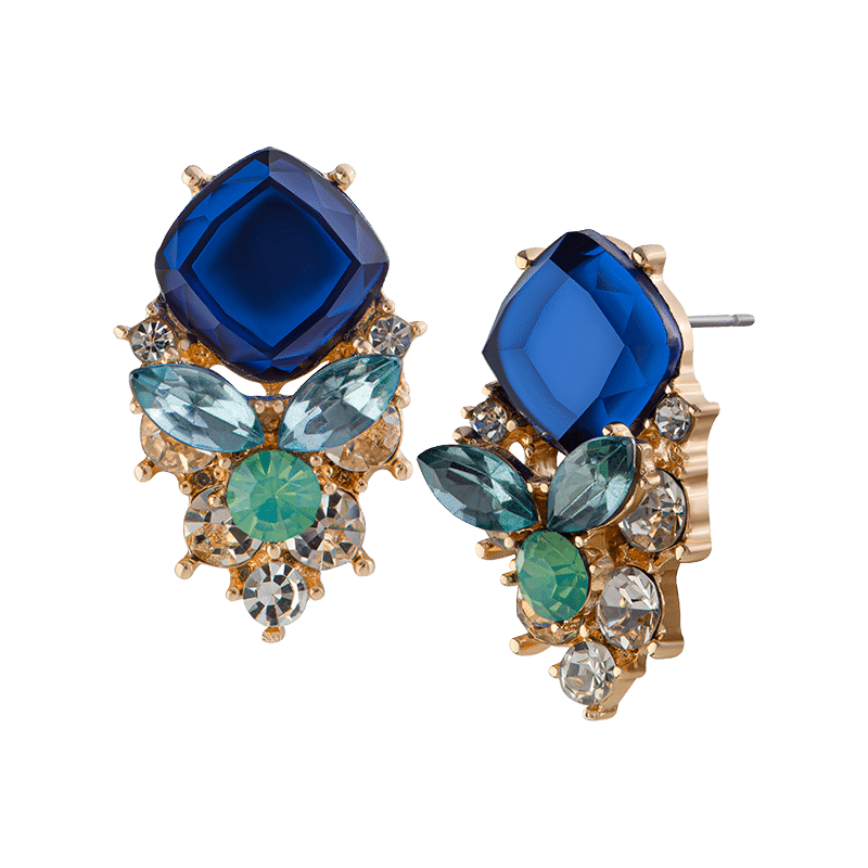 Cushion Crystal Posh Earrings