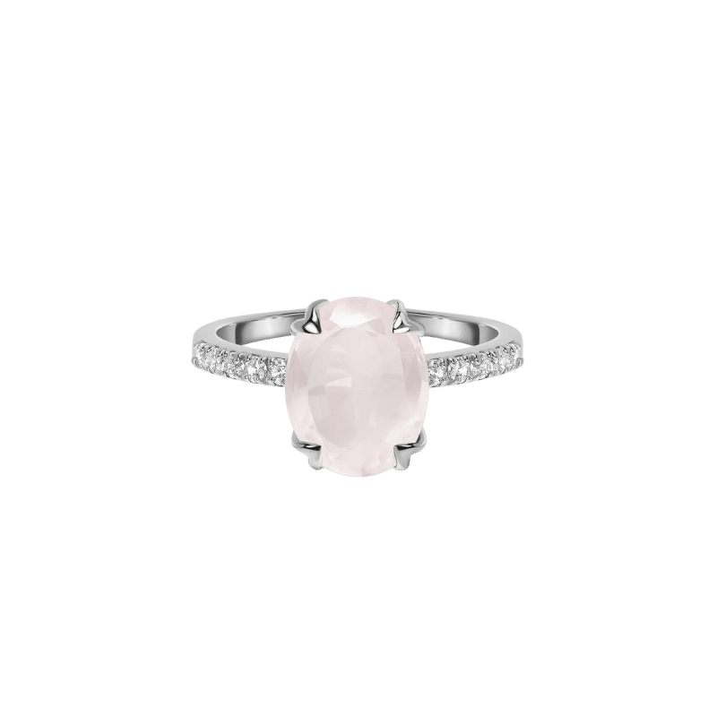 Harlow Sterling Silver & Rose Quartz Ring