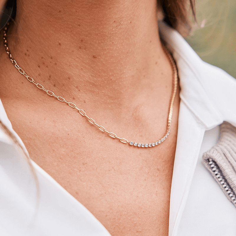 Isabella Mini Birthstone Tennis Necklace