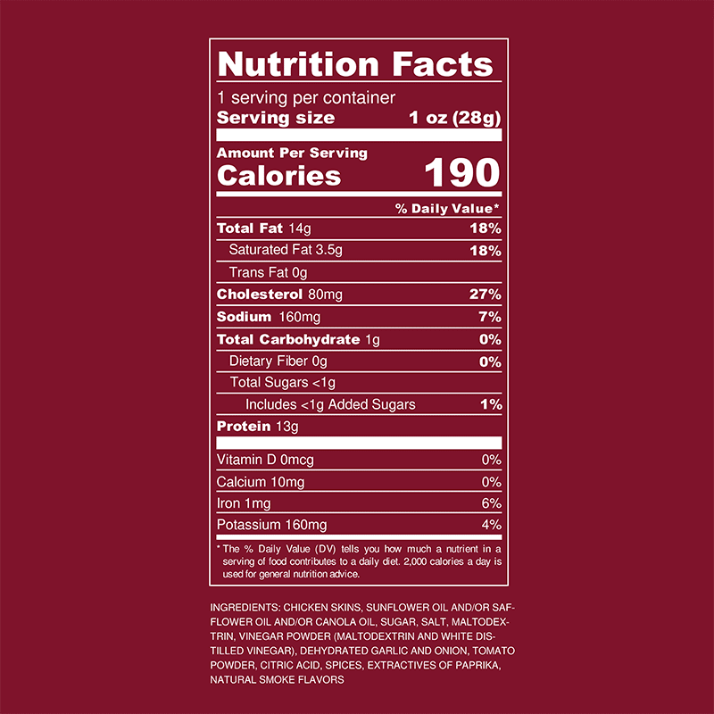 Chicken Skin Crisps 1oz (8 Pack)- Terry Blacks BBQ