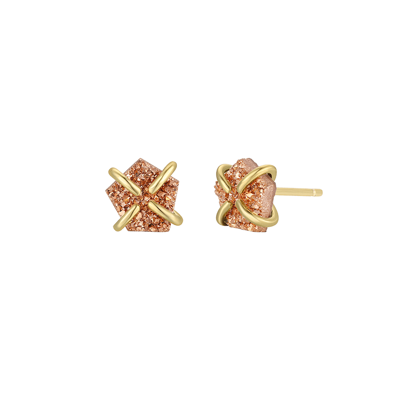 Druzy Prong Earrings