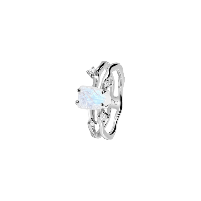 Flow Raw Crystal & Sterling Silver Ring