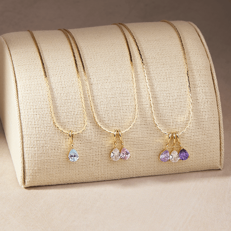 Melrose Teardrop Birthstone Necklace