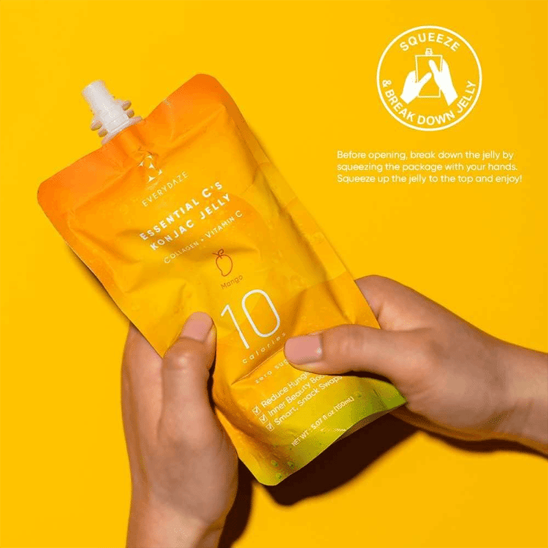 Essential C's Konjac Jelly with Collagen + Vitamin C - Mango (10 Pack)