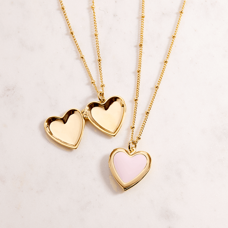 Isla Heart Enamel Locket