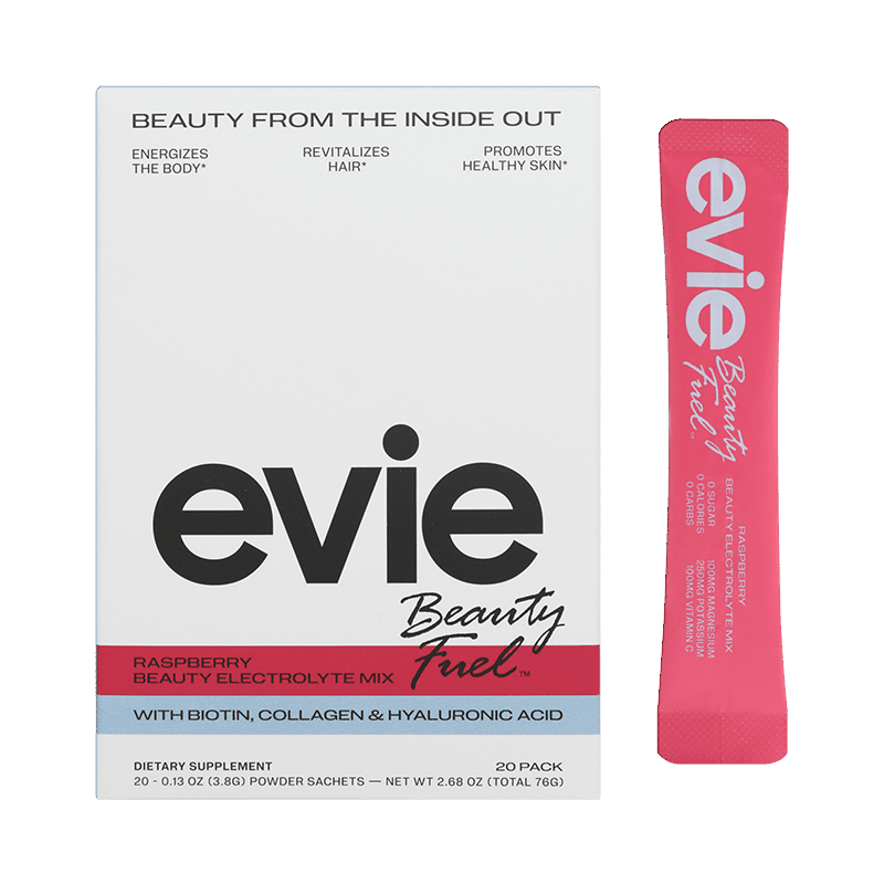 Evie Beauty Fuel Box of Raspberry Electrolyte Sticks (20 ct)