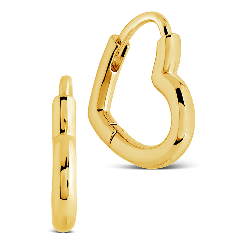 Elle Heart Micro Hoop Earrings