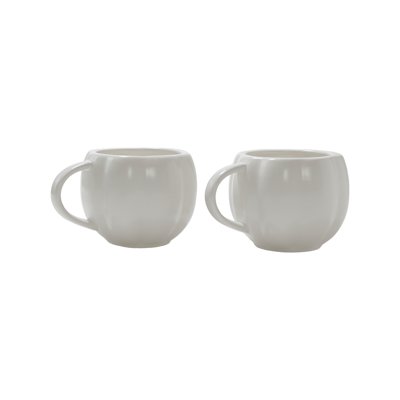 White Pumpkin Coffee Mug (set of 2)