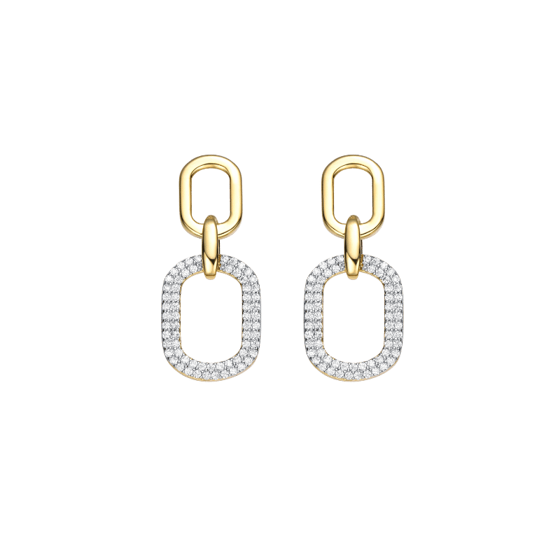 14K Gold Plated Link Earrings