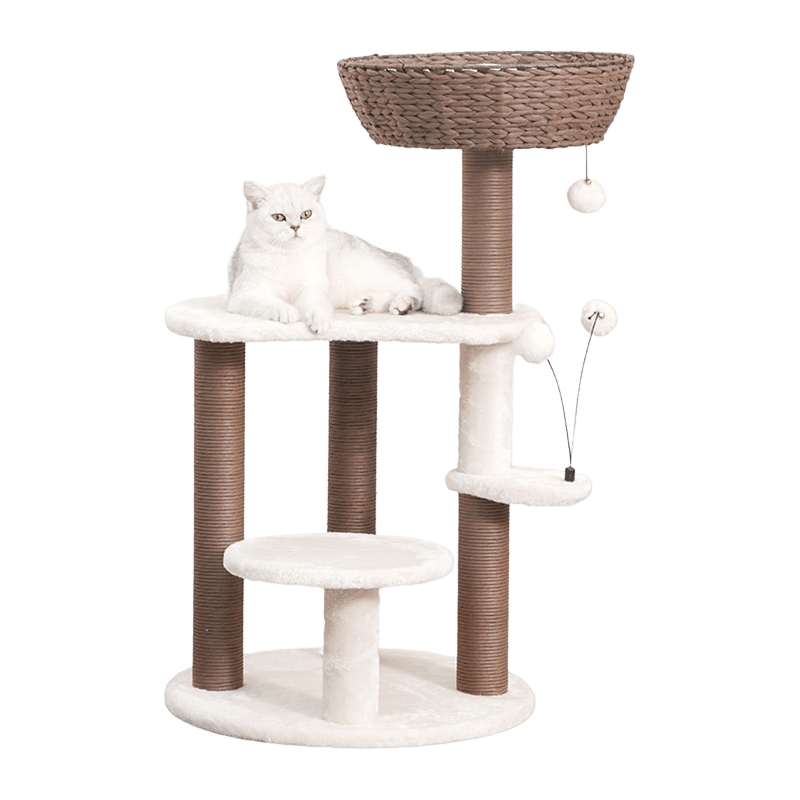 35" Quartz Sustainable Handwoven Cat Tree