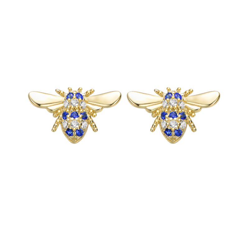 14K Gold Plated Bee Earrings