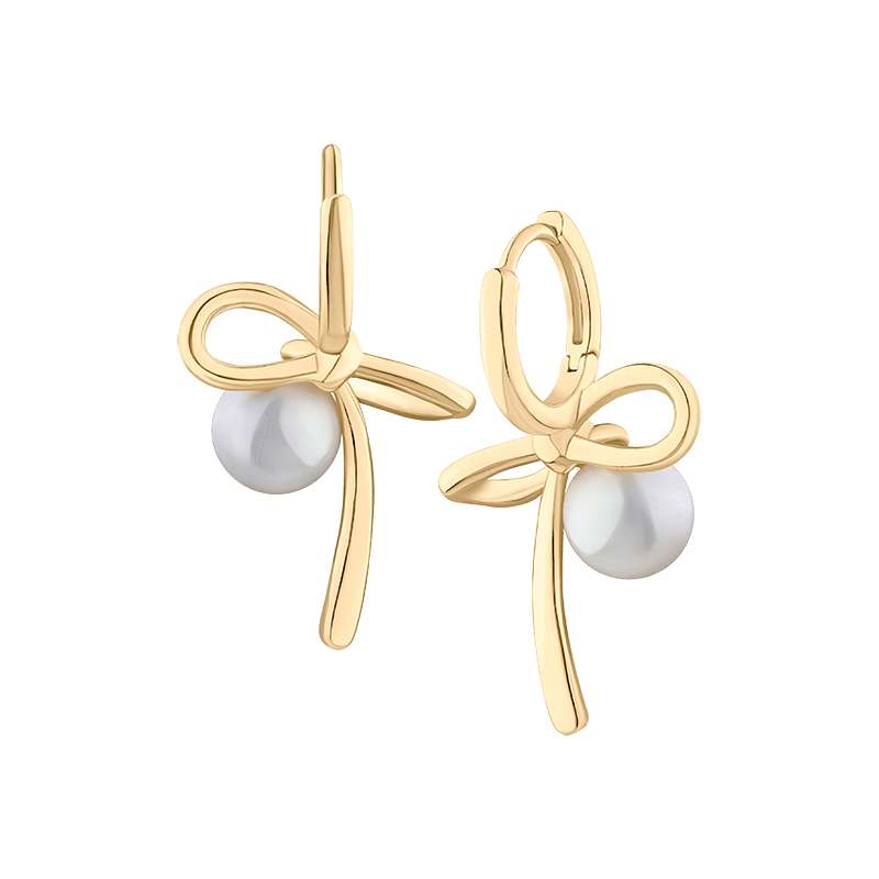 Modern Bow W/Pearl Drop Ears