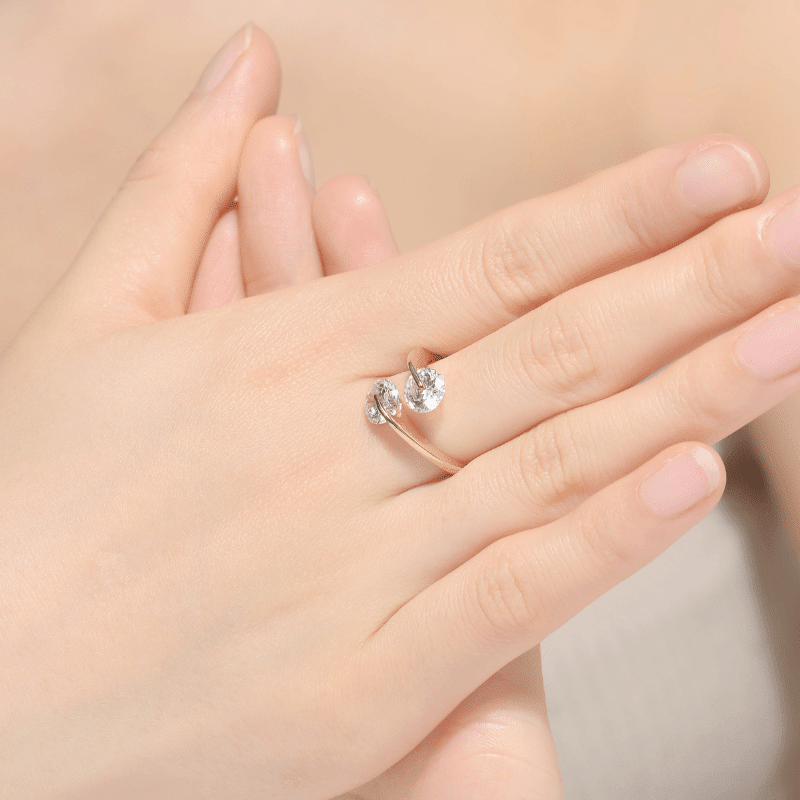 14k Gold Plated Modern Cubic Zirconia Ring