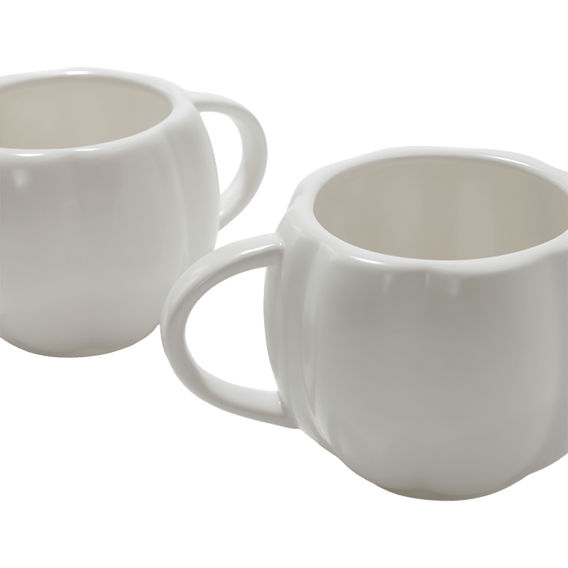 White Pumpkin Coffee Mug (set of 2)