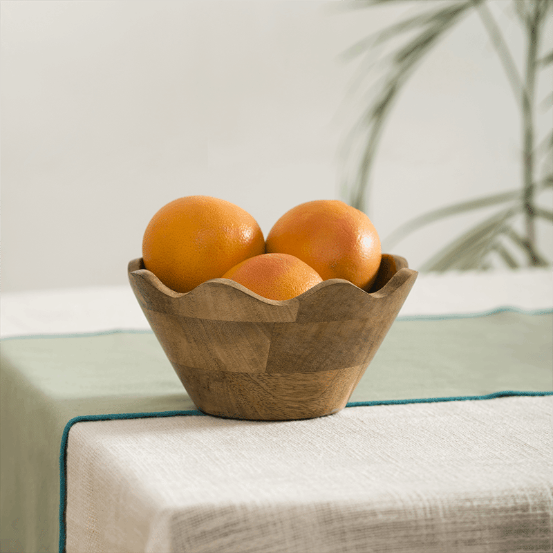 Scallop Mango Wood Bowl