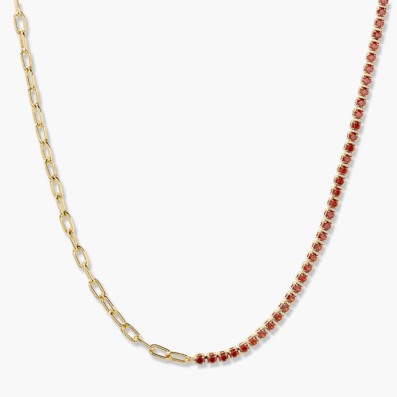 Isabella Mini Birthstone Tennis Necklace